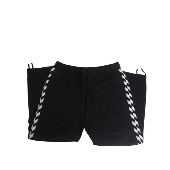 KORAL Men's Unisex Activewear Track Pants Black White Checkered Medium - Picture 3 of 6